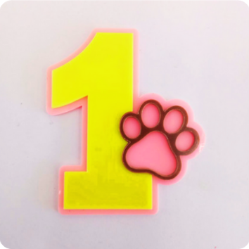 NÚMERO 1 (AMARELO, ROSA)