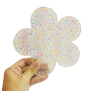 Base de Bolsa Flor Transparente c/ Confete