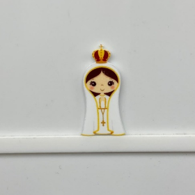 Aplique Sublimado Religioso Nossa Senhora de Fátima
