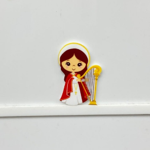 Aplique Sublimado Religioso Santa Cecília