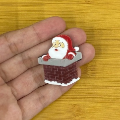 Aplique Papai Noel Chaminé